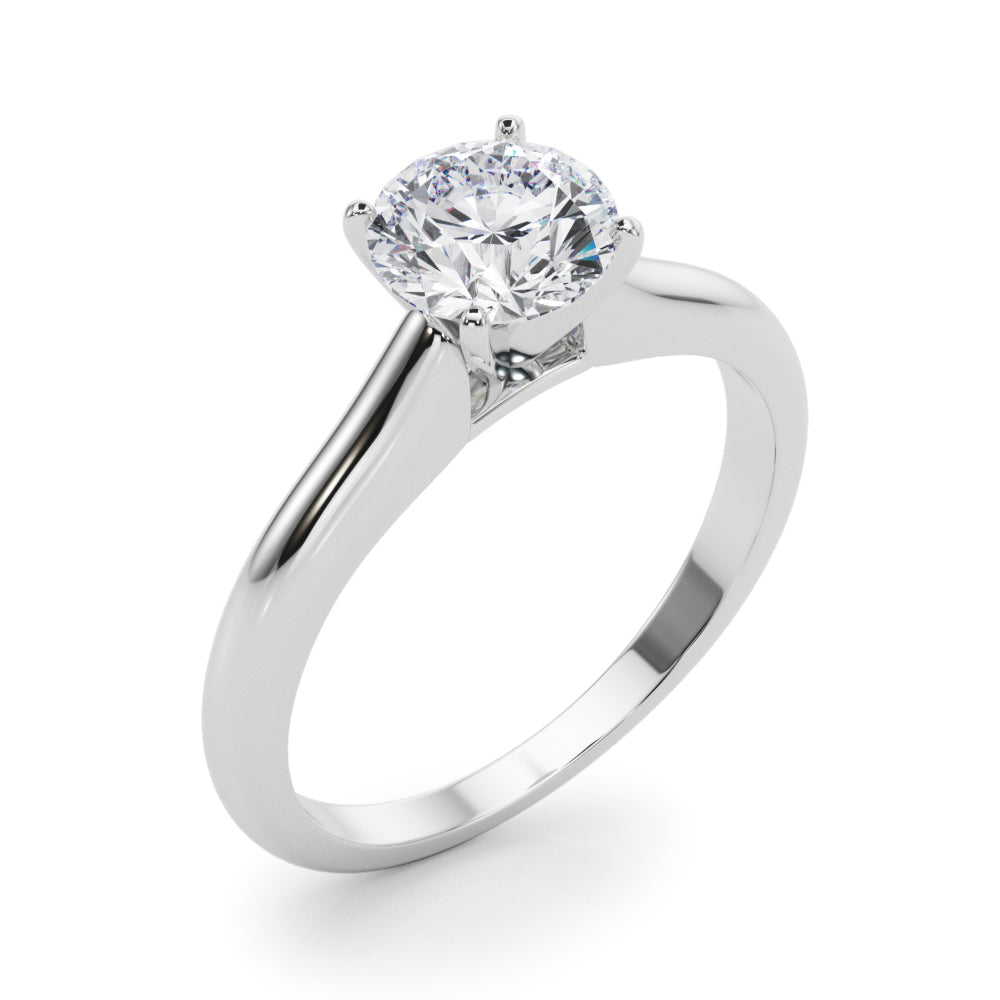 Classic Four-Prong Solitaire Diamond Engagement Ring