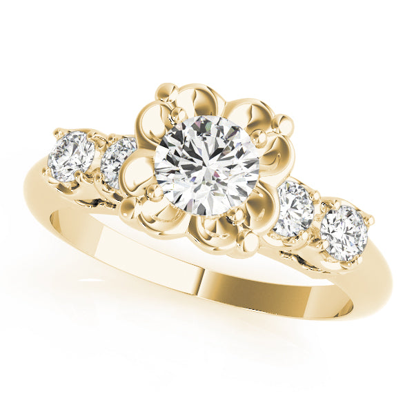 Floral Motif Diamond Engagement Ring (1/4 ct. tw.)