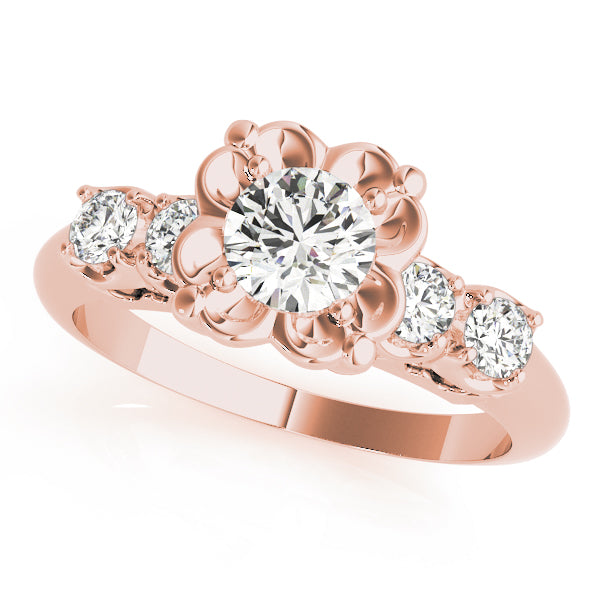 Floral Motif Diamond Engagement Ring (1/4 ct. tw.)