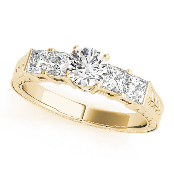 Channel-Set Princess Diamond Engagement Ring (1/2 ct. tw.)