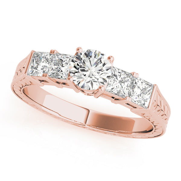 Channel-Set Princess Diamond Engagement Ring (1/2 ct. tw.)