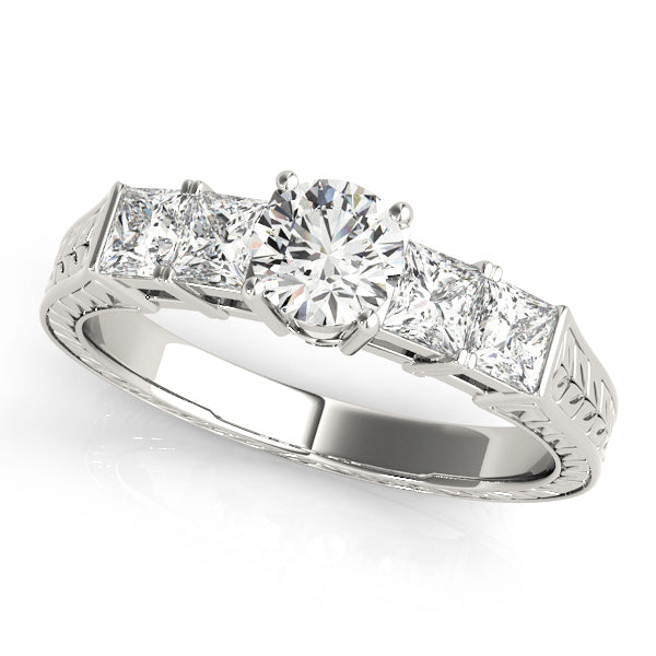 Channel-Set Princess Diamond Engagement Ring (1/2 ct. tw.)