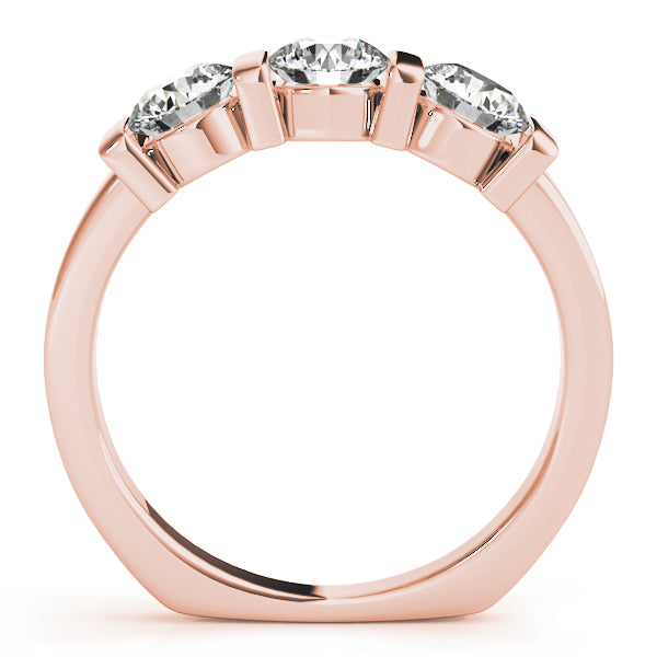Three-Stone Channel-Set Diamond Engagement Ring