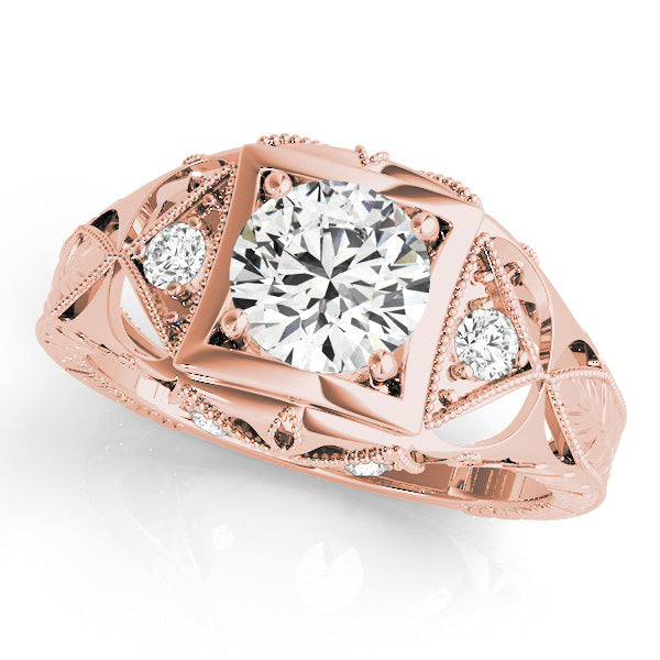 Vintage Milgrain Diamond Engagement Ring (1/15 ct. tw.)
