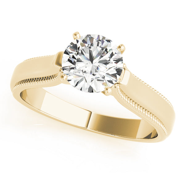 Classic Milgrain Solitaire Engagement Ring
