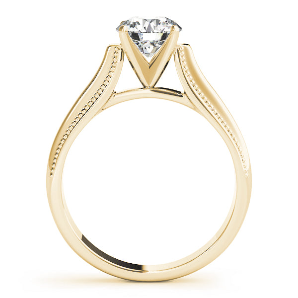 Classic Milgrain Solitaire Engagement Ring