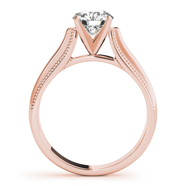 Classic Milgrain Solitaire Engagement Ring