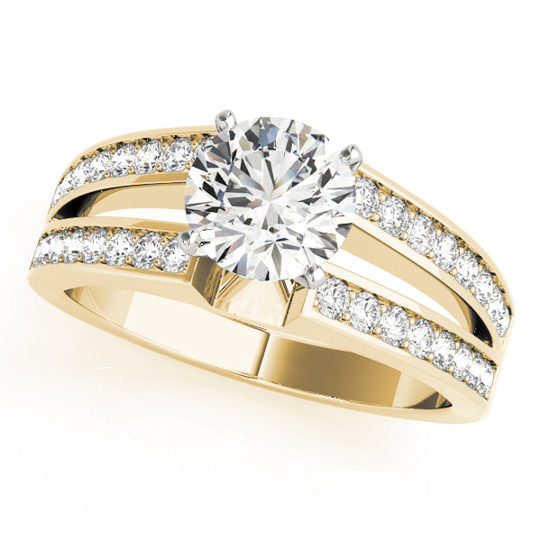 Channel-Set Split Shank Diamond Engagement Ring (1/2 ct. tw.)