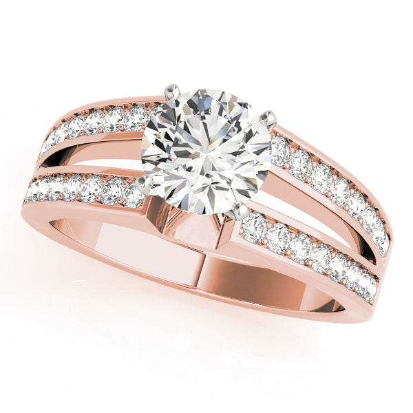 Channel-Set Split Shank Diamond Engagement Ring (1/2 ct. tw.)