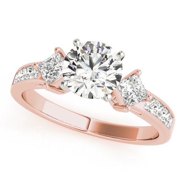 Channel-Set Three-Stone Princess Diamond Engagement Ring (3/4 ct. tw.)