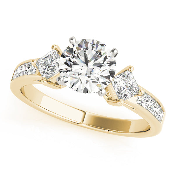 Channel-Set Three-Stone Princess Diamond Engagement Ring (3/4 ct. tw.)