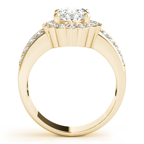 Scalloped Halo Channel-Set Diamond Engagement Ring (1/3 ct. tw.)