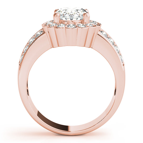 Scalloped Halo Channel-Set Diamond Engagement Ring (1/3 ct. tw.)