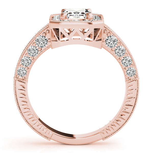 Vintage Milgrain Halo Diamond Engagement Ring (1/2 ct. tw.)