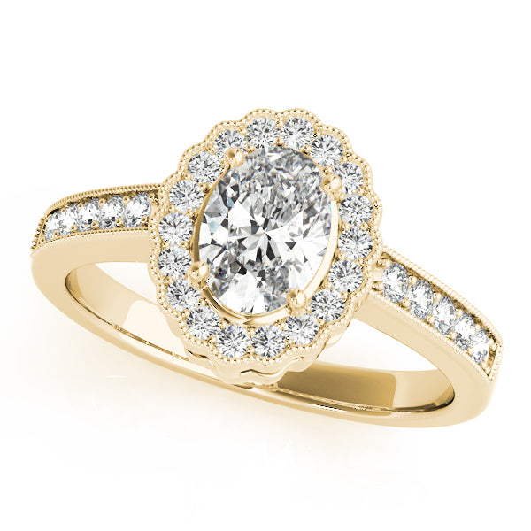 Scalloped Halo Diamond Engagement Ring (1/4 ct. tw.)