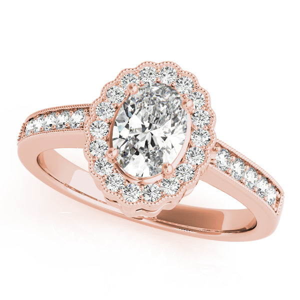 Scalloped Halo Diamond Engagement Ring (1/4 ct. tw.)