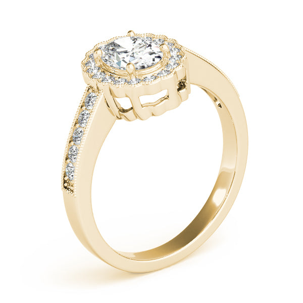 Scalloped Halo Diamond Engagement Ring (1/4 ct. tw.)