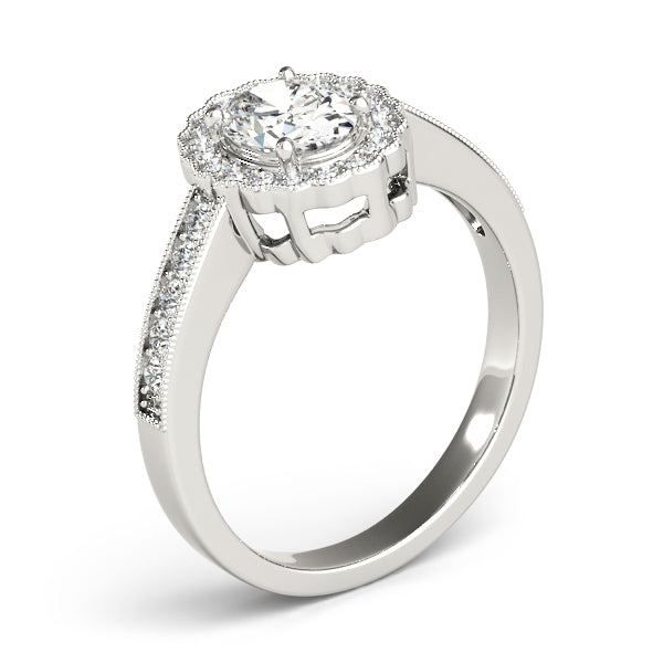 Scalloped Halo Diamond Engagement Ring (1/4 ct. tw.)