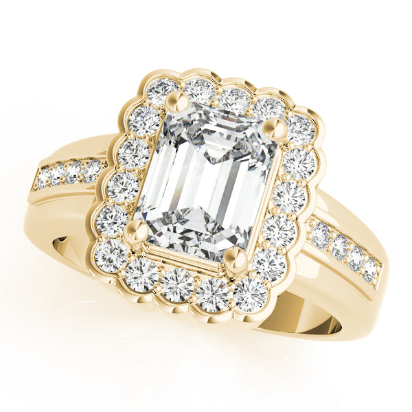 Classic Halo Channel-Set Diamond Engagement Ring (1/4 ct. tw.)