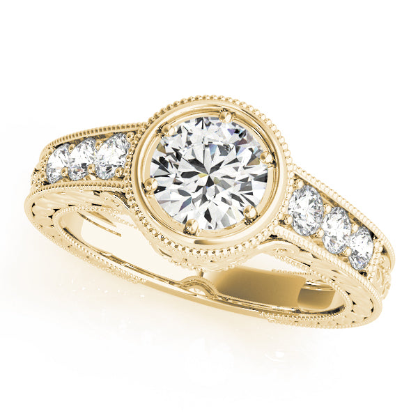 Vintage Bezel and Channel-Set Diamond Engagement Ring (5/8 ct. tw.)