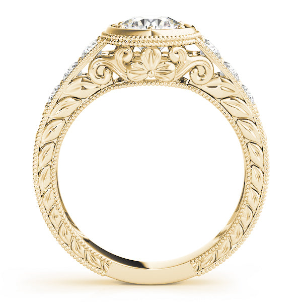 Vintage Bezel and Channel-Set Diamond Engagement Ring (5/8 ct. tw.)
