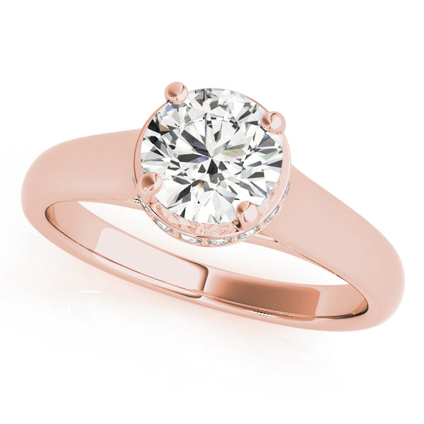 Classic Hidden Halo Diamond Engagement Ring (1/20 ct. tw.)