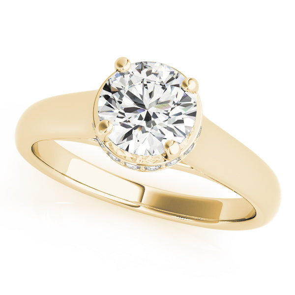 Classic Hidden Halo Diamond Engagement Ring (1/20 ct. tw.)