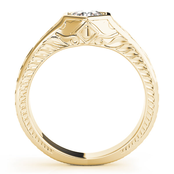 Vintage Engraved Bezel Diamond Engagement Ring (1/20 ct. tw.)
