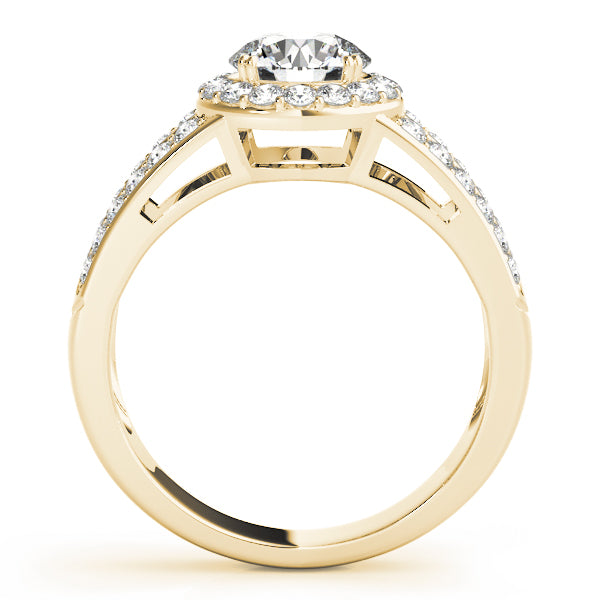 Double Halo Split Shank Diamond Engagement Ring (1/2 ct. tw.)