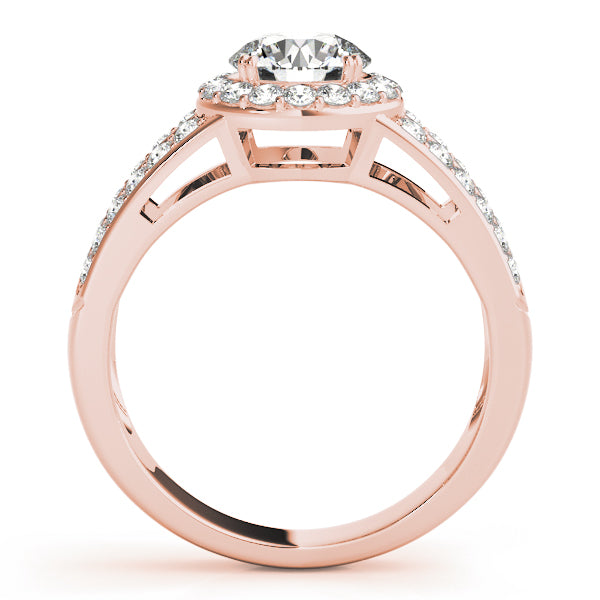 Double Halo Split Shank Diamond Engagement Ring (1/2 ct. tw.)