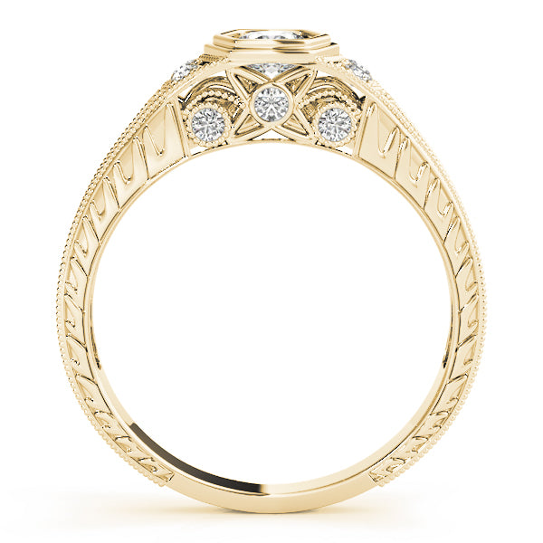 Vintage Engraved Diamond Engagement Ring (1/10 ct. tw.)