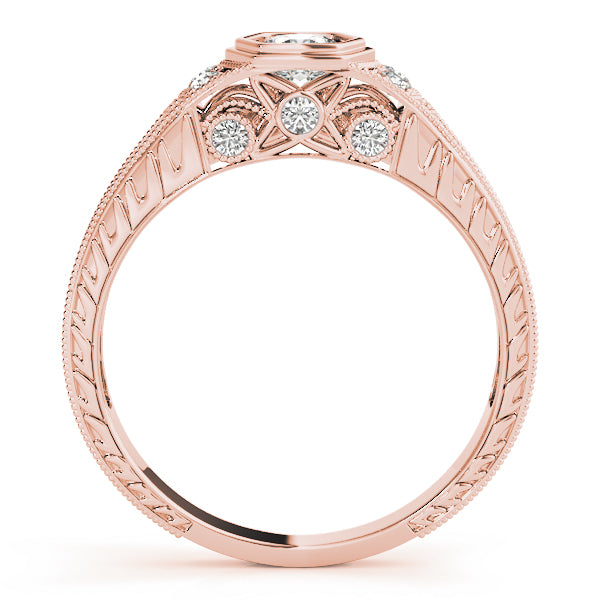 Vintage Engraved Diamond Engagement Ring (1/10 ct. tw.)
