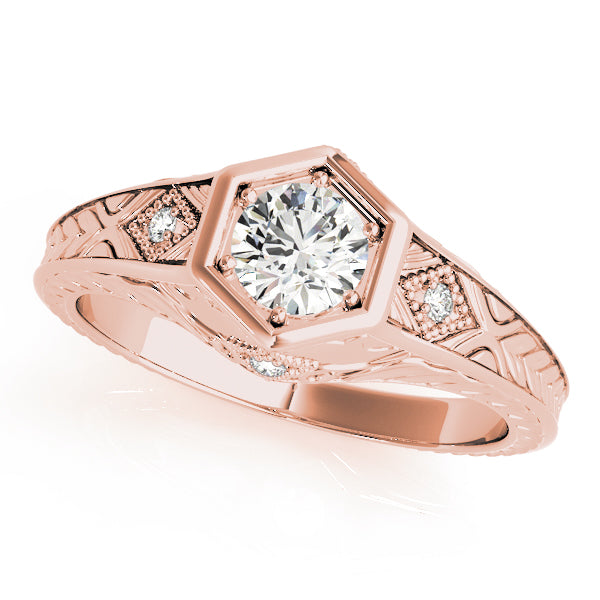 Vintage-Inspired Geometric Diamond Engagement Ring (3/4 ct. tw.)