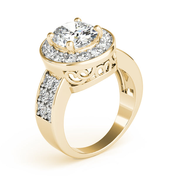 Halo Pavé Diamond Engagement Ring (3/4 ct. tw.)