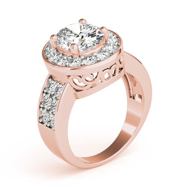 Halo Pavé Diamond Engagement Ring (3/4 ct. tw.)