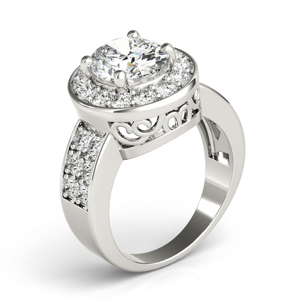 Halo Pavé Diamond Engagement Ring (3/4 ct. tw.)