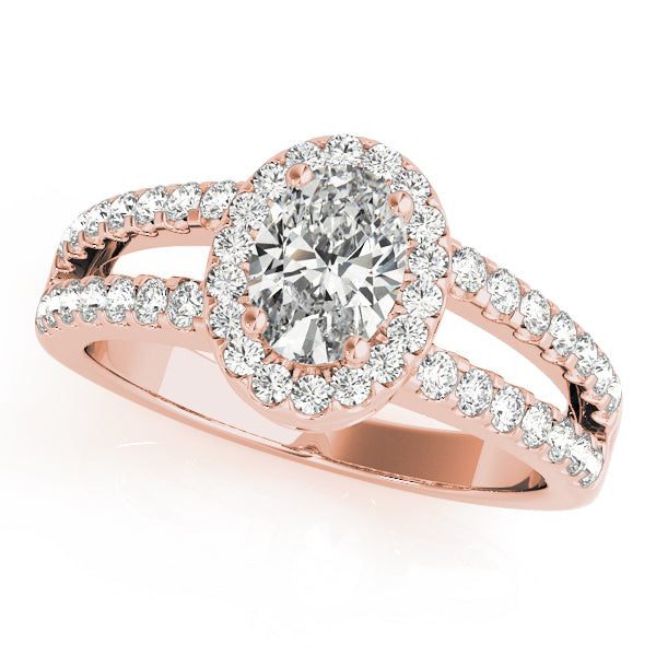 Split Shank Halo Diamond Engagement Ring (1/2 ct. tw.)