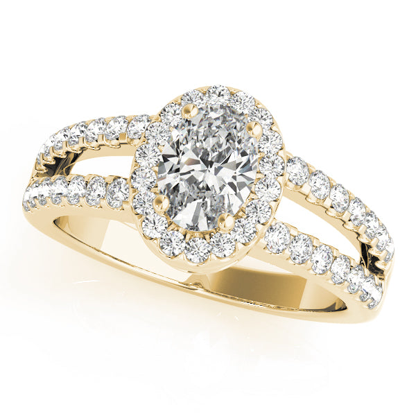 Split Shank Halo Diamond Engagement Ring (1/2 ct. tw.)