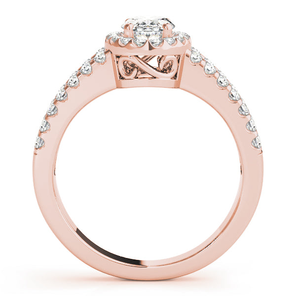 Split Shank Halo Diamond Engagement Ring (1/2 ct. tw.)
