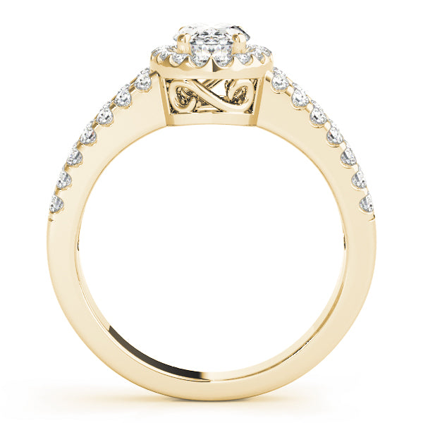 Split Shank Halo Diamond Engagement Ring (1/2 ct. tw.)