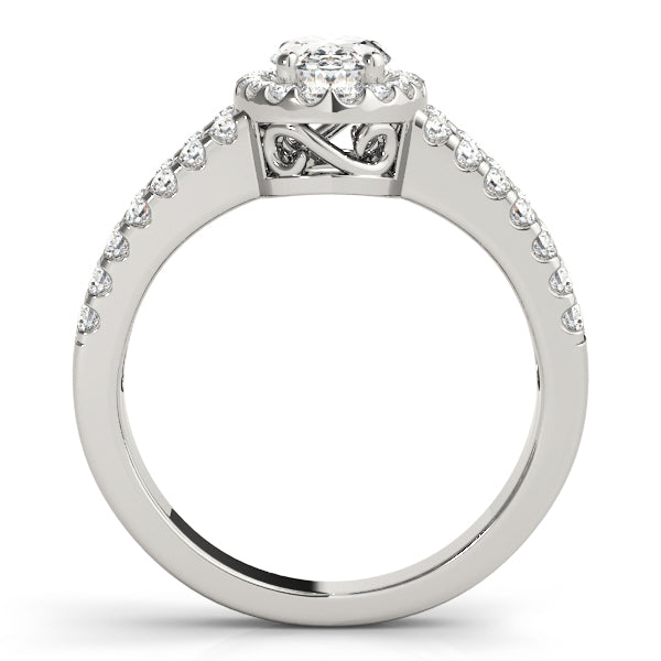 Split Shank Halo Diamond Engagement Ring (1/2 ct. tw.)
