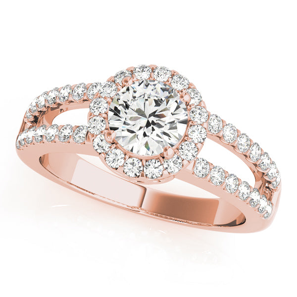 Halo Split Shank Diamond Engagement Ring (5/8 ct. tw.)