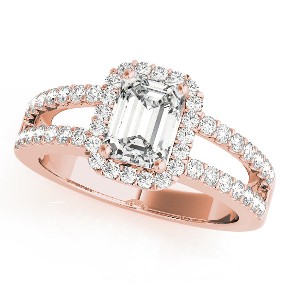 Split Shank Halo Diamond Engagement Ring (5/8 ct. tw.)