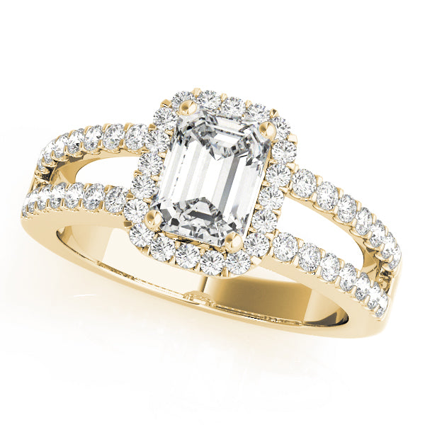 Split Shank Halo Diamond Engagement Ring (5/8 ct. tw.)