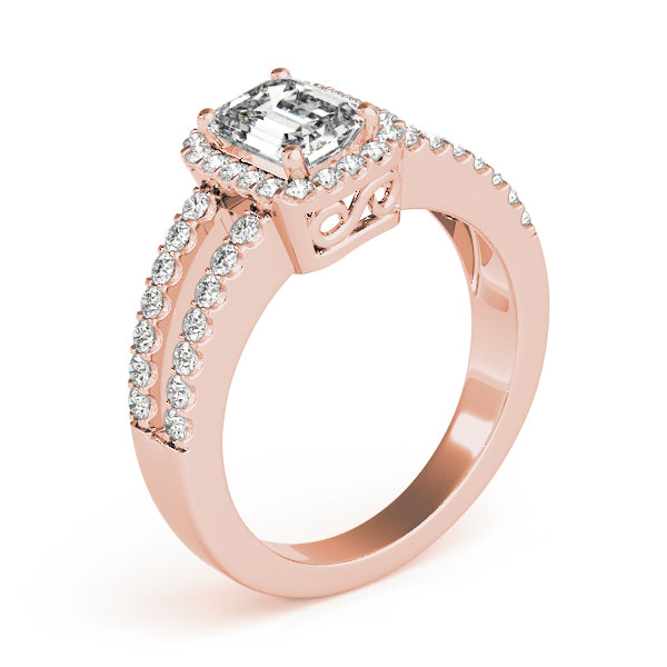 Split Shank Halo Diamond Engagement Ring (5/8 ct. tw.)
