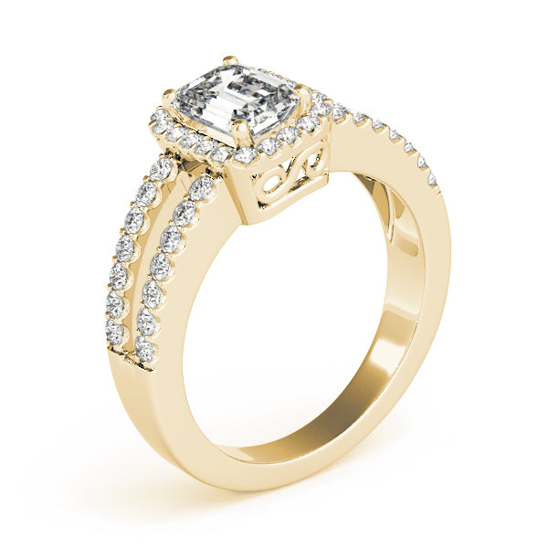 Split Shank Halo Diamond Engagement Ring (5/8 ct. tw.)