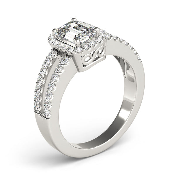 Split Shank Halo Diamond Engagement Ring (5/8 ct. tw.)