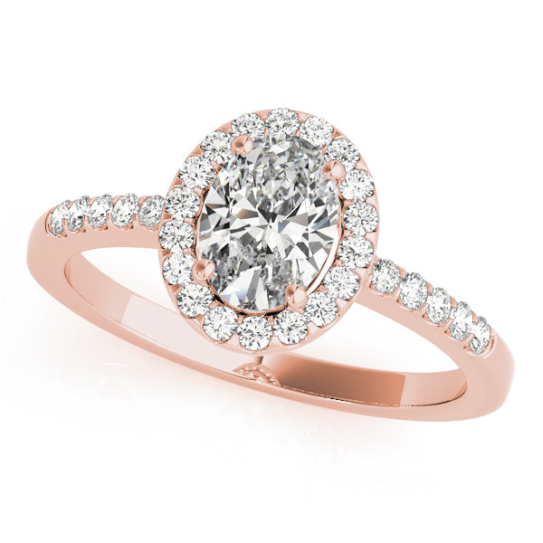 Petite Halo Pavé Diamond Engagement Ring (1/5 ct. tw.)