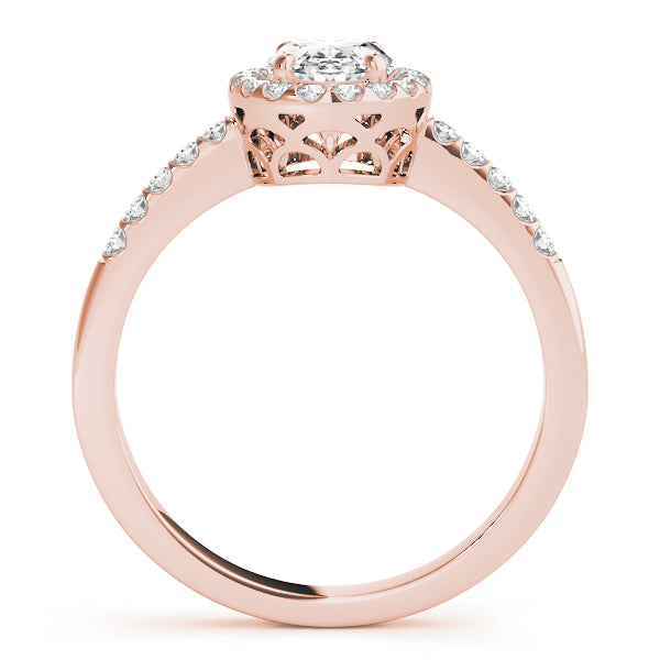 Petite Halo Pavé Diamond Engagement Ring (1/3 ct. tw.)