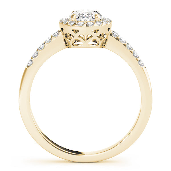 Petite Halo Pavé Diamond Engagement Ring (1/4 ct. tw.)